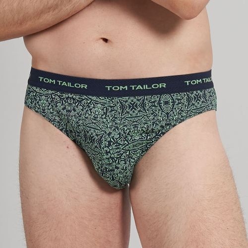 Tom Tailor Blue/Green All over  bleu marine/print slip pour hommes