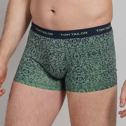 Tom Tailor Blue/Green All over  bleu marine/print boxer