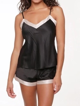 LingaDore Night Simple Satin noir/ivoire shortama