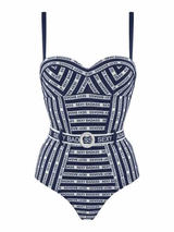 Maillots de bain Marlies Dekkers Sexy Badass bleu marine/blanc maillot de bain
