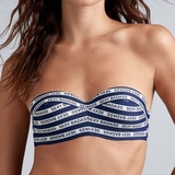 Maillots de bain Marlies Dekkers Sexy Badass bleu marine/blanc haut de bikini préformé