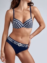 Maillots de bain Marlies Dekkers Sexy Badass bleu marine/blanc bikinitop push up