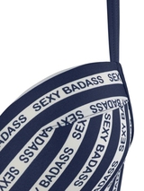 Maillots de bain Marlies Dekkers Sexy Badass bleu marine/blanc bikinitop push up