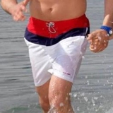 Nickey Nobel Mats blanc/bleu maillot de bain pour homme