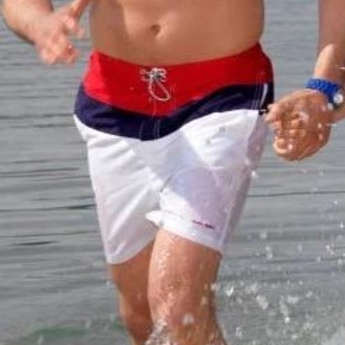 Nickey Nobel Mats blanc/bleu maillot de bain pour homme