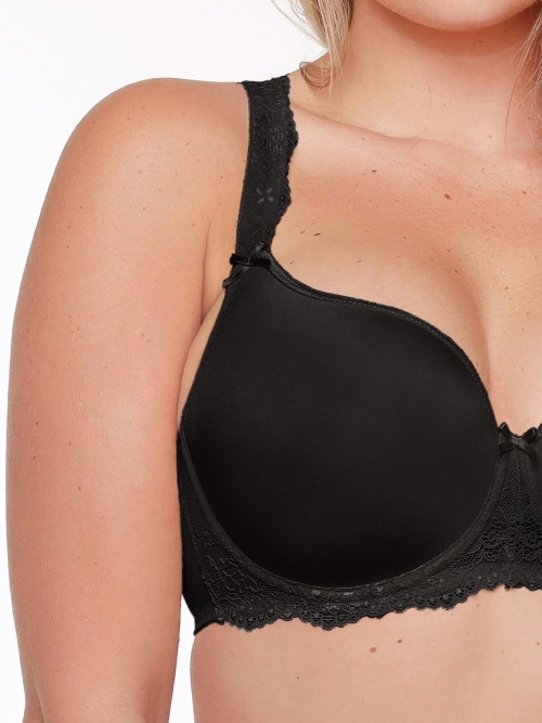 LingaDore Quotidien Uni Fit Plus Bra noir soutien-gorge rembourré
