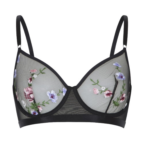 LingaDore LingaDore Love flower Mesh noir/print soutien-gorge sans forme