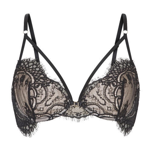 LingaDore Strappy Lace noir soutien-gorge sans forme