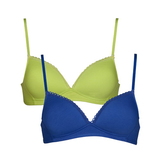 My Basic par After Eden Comfy bleu/lime soutien-gorge sans armatures en dentelle