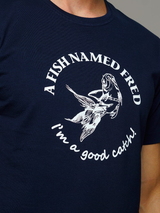 Un poisson nommé Fred 120001 bleu marine/blanc shirt
