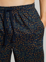Tom Tailor Leafs bleu marine/print pantalon de pyjama