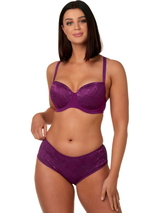 After Eden D-Cup & Up Anna aubergine shortie