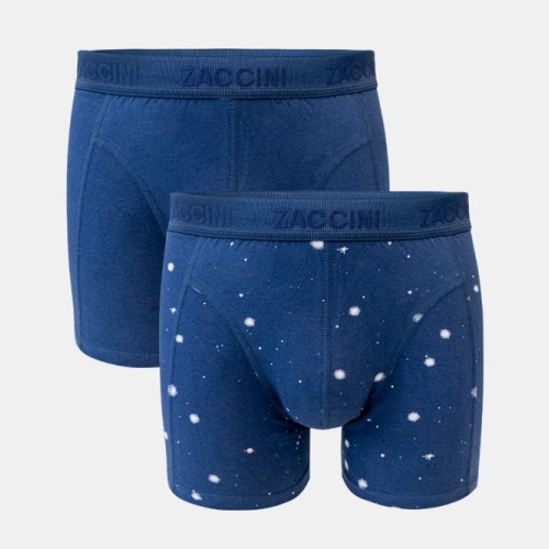 Zaccini Universe bleu marine/print boxer
