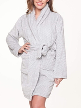 LingaDore Night Fluffy gris peignoir
