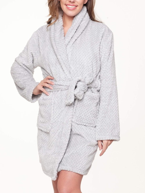 LingaDore Night Fluffy gris peignoir