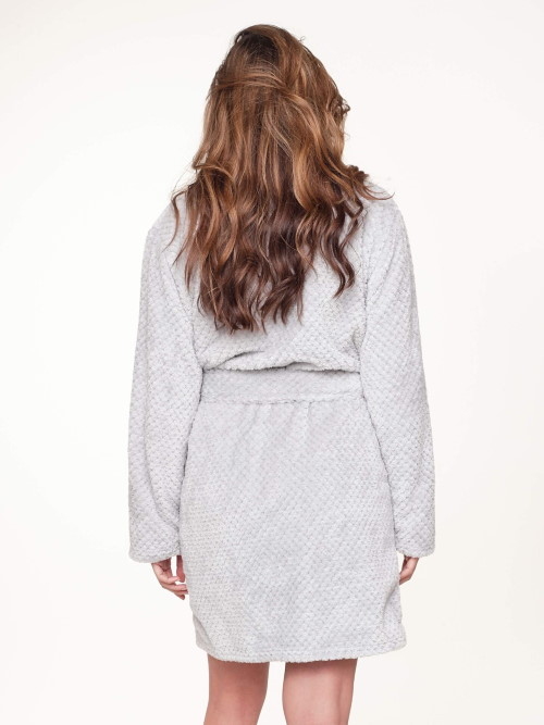 LingaDore Night Fluffy gris peignoir