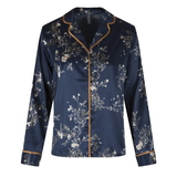 LingaDore Night SATIN bleu marine/print pyjama
