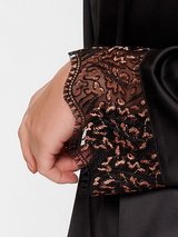 LingaDore Night In love with embroidery noir/cuivre kimono