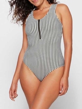 Plage de LingaDore Summer Stripes gris/blanc maillot de bain