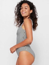 Plage de LingaDore Summer Stripes gris/blanc maillot de bain