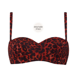 Maillots de bain Marlies Dekkers Panthera rouge/noir haut de bikini préformé