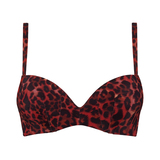 Maillots de bain Marlies Dekkers Panthera noir/rouge bikinitop push up