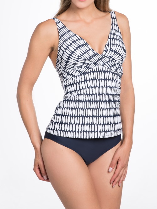 Bomain Koh Phi Phi bleu marine/blanc tankini set