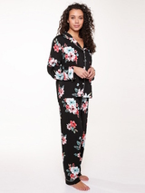 LingaDore Night Blossom noir/print pyjama