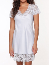 LingaDore Night Daily Satin illusion blue chemise de nuit