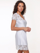 LingaDore Night Daily Satin illusion blue chemise de nuit