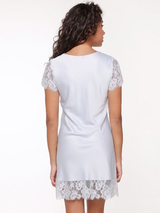 LingaDore Night Daily Satin illusion blue chemise de nuit