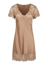 LingaDore Night Daily Satin camel chemise de nuit