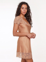 LingaDore Night Daily Satin camel chemise de nuit