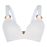 Plage de LingaDore Fishbone ivoire/print haut de bikini préformé