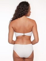 Plage de LingaDore Fishbone ivoire/print haut de bikini préformé