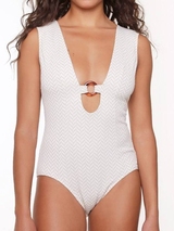 Plage de LingaDore Fishbone ivoire/print maillot de bain