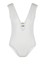 Plage de LingaDore Fishbone ivoire/print maillot de bain