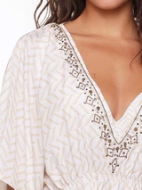 Plage de LingaDore Fishbone ivoire/print kaftan