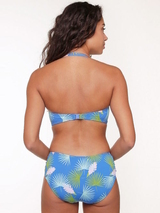 Plage de LingaDore Palm Leaf bleu/print slip de bikini