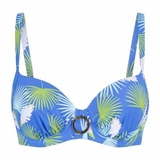 Plage de LingaDore Palm Leaf bleu/print haut de bikini préformé