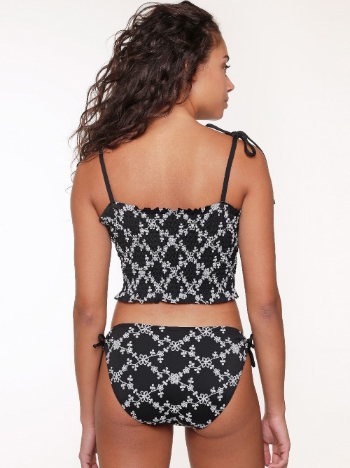 Plage de LingaDore flowers All Over noir/blanc slip de bikini