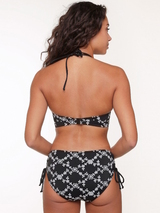 Plage de LingaDore flowers All Over noir/blanc slip de bikini