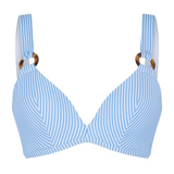 Plage de LingaDore Blue Stripes bleu/blanc haut de bikini préformé