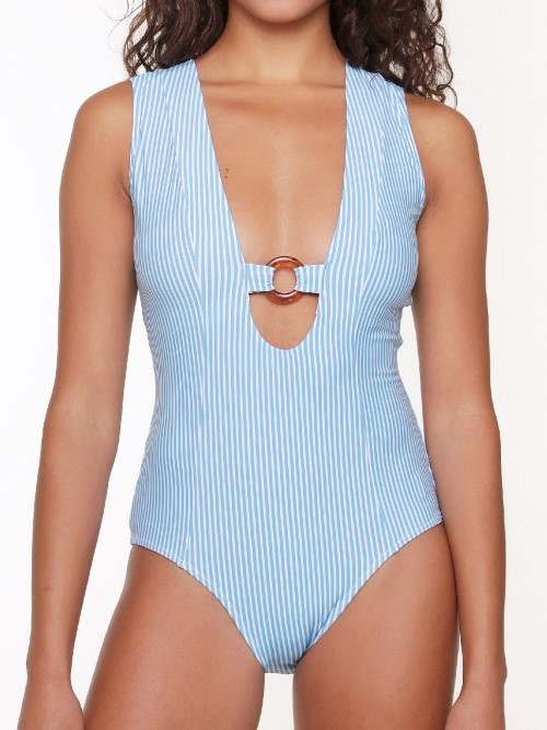 Plage de LingaDore Blue Stripes bleu/blanc maillot de bain