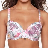 Plage de LingaDore Tropic Floral blanc/print haut de bikini préformé