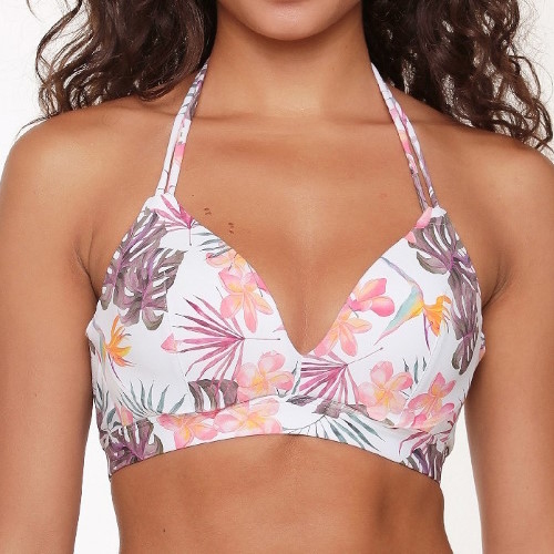 Plage de LingaDore Tropic Floral blanc/print haut de bikini préformé