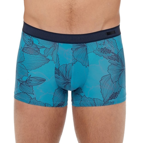 HOM Fano Plume turquoise/print sport trunk