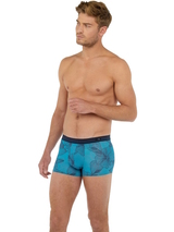 HOM Fano Plume turquoise/print sport trunk