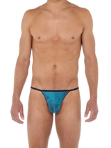 HOM Fano Plume turquoise/print string pour hommes
