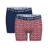 Un poisson nommé Fred Fish rouge/print boxer